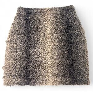 Options Made in Italy | S / 6 | Wooley Sherpa Knotted Teddi Min Skirt Sweater